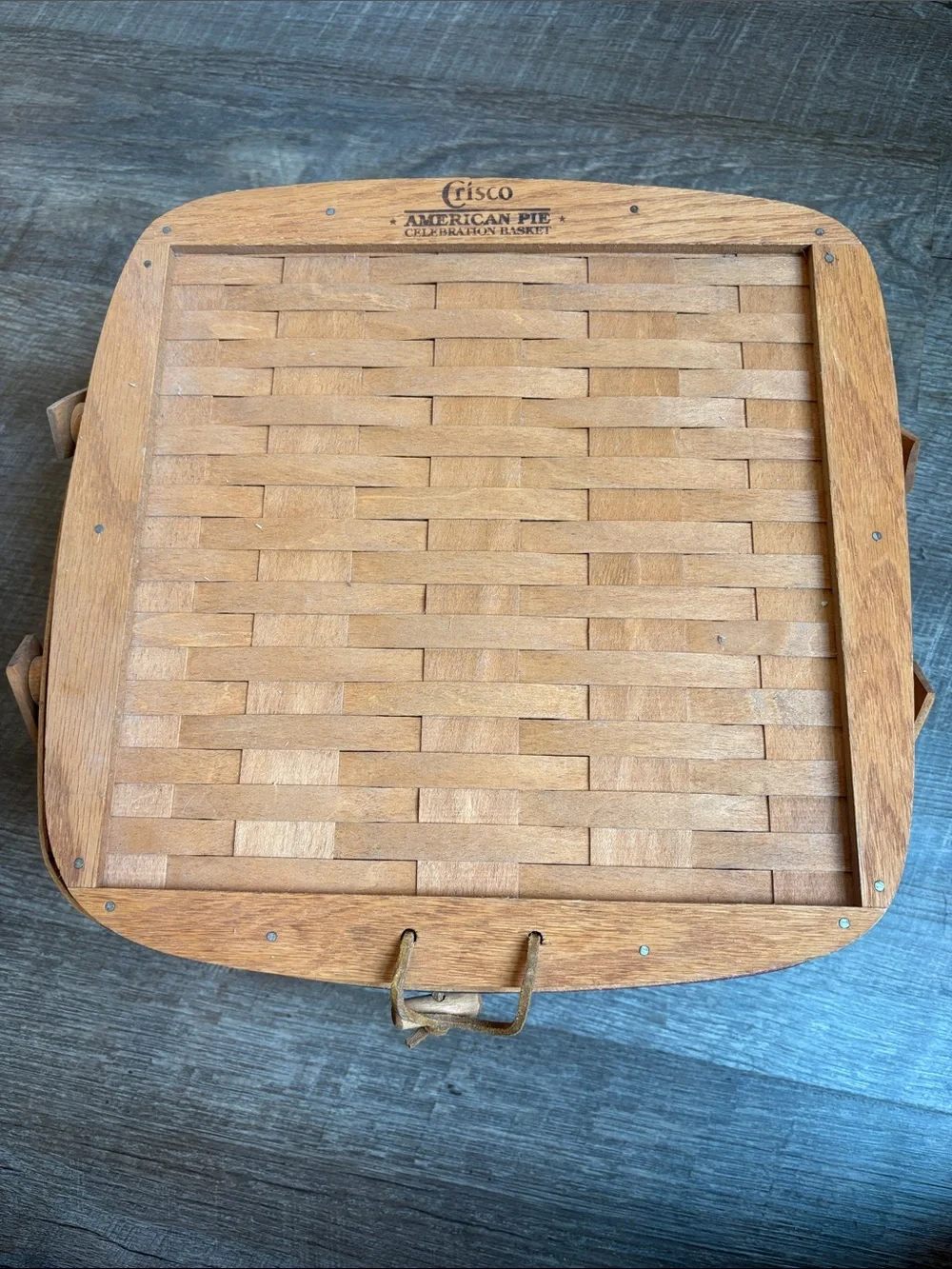 Longaberger Crisco American Pie Celebration Basket w/ Riser & Protector